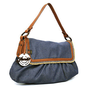 Fendi Denim One Shoulder Bag Blue